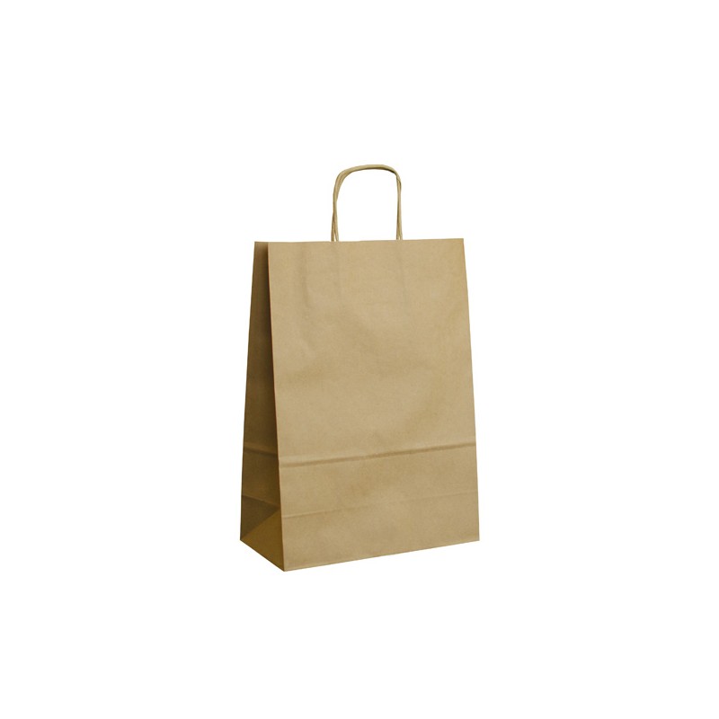 Papírové tašky hnědé s krouceným uchem 240x110x330 mm Papírové tašky hnědé s krouceným uchem 240x110x330 mm